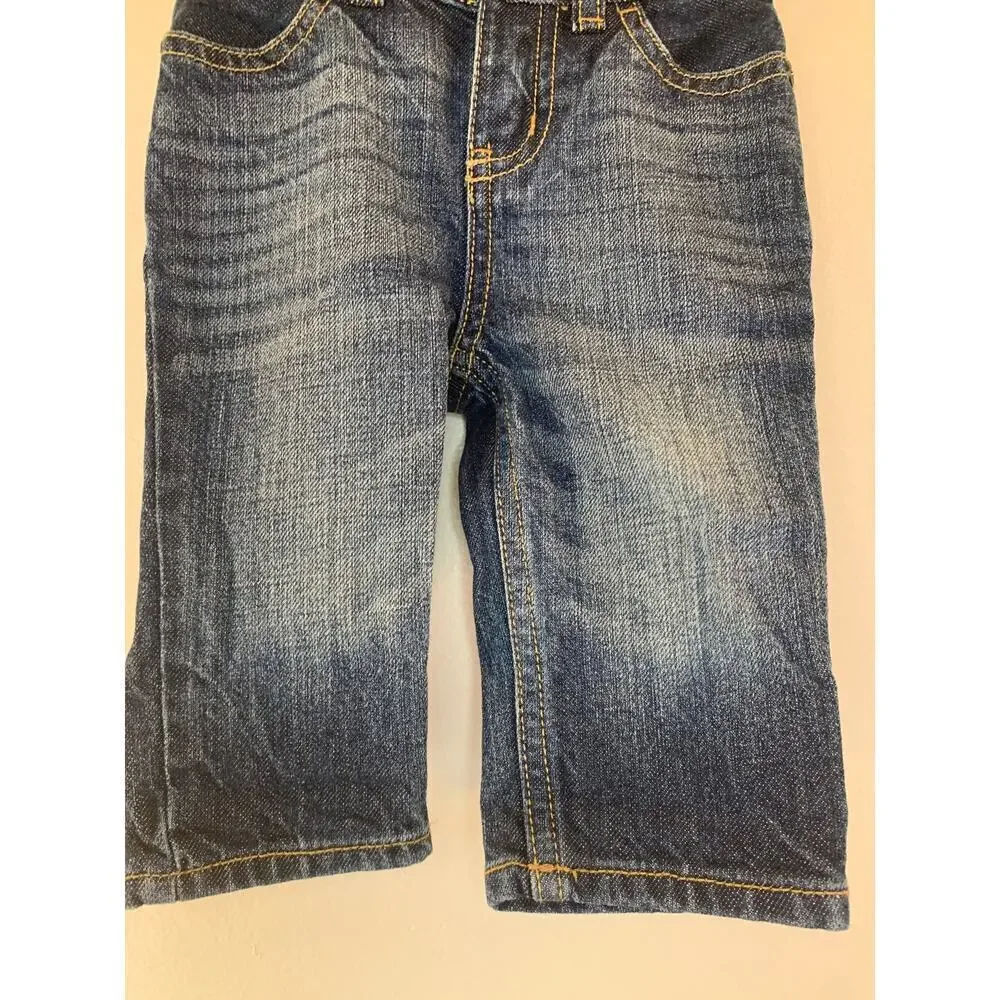 OSHKOSH B'GOSH Boy's Classic Adjustable Waist Medium Wash Jeans / Size: 6 Months